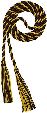 Tassel Depot Graduation Honor Cord - Brown/Gold - Every School Color Available - Made In Usa by TasselDepot