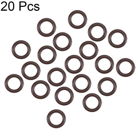 uxcell Fluorine Rubber O-Rings 8.5mm OD 5.5mm ID 1.5mm Width, Metric FKM Sealing Gasket, Pack of 20 - Image 2