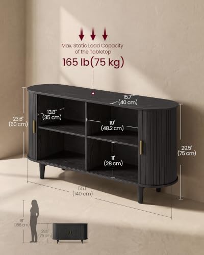 VASAGLE Storage Cabinet, Sideboard with Adjustable Shelves - Image 3