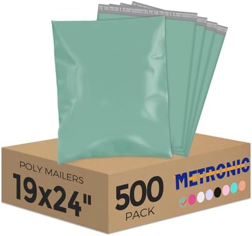 Metronic Poly Mailers 19x24 500PC Shipping Bags for Clothes Small Business by METRONIC