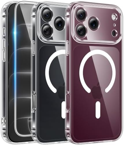 FNTCASE for iPhone 18 Pro Case/17 Pro Case Clear with Screen Protector by FNTCASE