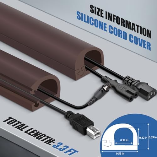 Silicone Cord Covers for Wires on Wall Cord Hider Self-Adhesive - Image 2