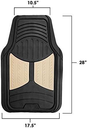 FH Group Automotive Floor Mats - Heavy-Duty Monster Eye Rubber for Cars, Universal Fit Full Set, Climaproof Mats, Trimmable Most Sedan, SUV, Truck Pink - Image 6