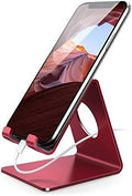 Lamicall Cell Phone Stand, Phone Dock : Cradle, Holder, Stand, Compatible with Phone 12 Mini 11 Pro Xs Xs Max Xr X 8 7 6 6s Plus 5 5s 5c All Android Smartphone Charging, Accessories Desk - Red by Lamicall