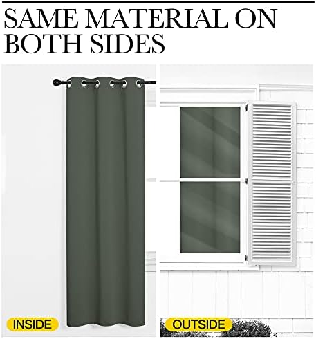 NICETOWN Faux Folding Accordion Doors, Front Door Curtains for Doorway, Privacy Blackout Living Room Bedroom Divider/Sliding Patio Decor Decoration (1 Panel, 9ft Tall x 5ft Wide, Dark Mallard) - Image 6