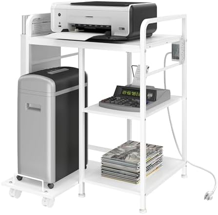 Large Printer Stand with Storage: 24x18 Inch Printer Table for Home Office by sedegnhome