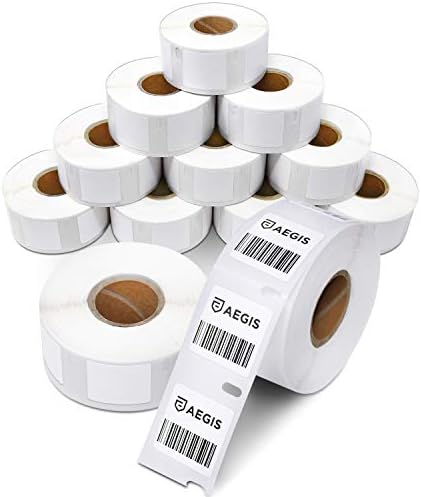 Replacement for DYMO 30332 (12 Rolls, 9000 Labels) - 1" X 1" Direct Thermal by AegisAdhesives