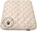 Paw Inspired Washable Padded Crate Mats for Dogs, Beige, 35x22 Inch by HOME
