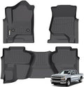 Wailtnb-Mats for Chevrolet Silverado/GMC Sierra 1500 2014-2018 (Double Cab) Silverado Legacy/Sierra LD 2019, 2500/3500 HD 2015-2019 Floor Mat All Weather Floor Liner Car Mat for Silverado Custom Fit by Wailtnb