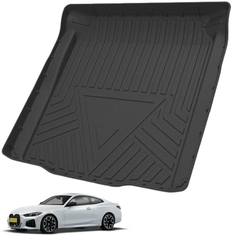 Elsetyler Custom Fit for Cargo Liner BMW 430i M440i 2021-2025 Coupe - Black TPE All Weather Heavy Duty Waterproof Rear Cargo Tray Trunk Floor Mat Protector by Elsetyler