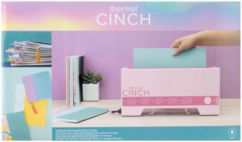 We R Memory Keepers Thermal Cinch Binding Machine Pink 12 Inch, Includes Thermal Book Binding Machine, Book Spines, and Clips, Create DIY Journals, Notebooks, Scrapbooks, Photo Books, and Documents - Image 4