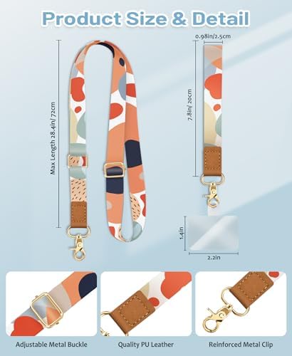 Yonlevres Phone Lanyard Crossbody Strap Wrist Neck Adjustable Women Art - Image 6