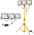 27000 Lumen LED Work Lights on Stand - 3 Head Portable Tripod Work Light- IP65 Waterproof Construction Lights with Stand for Outdoor Indoor Job Site Workshop Garage Commercial Flood Light with Stand by LightupEveryCorner