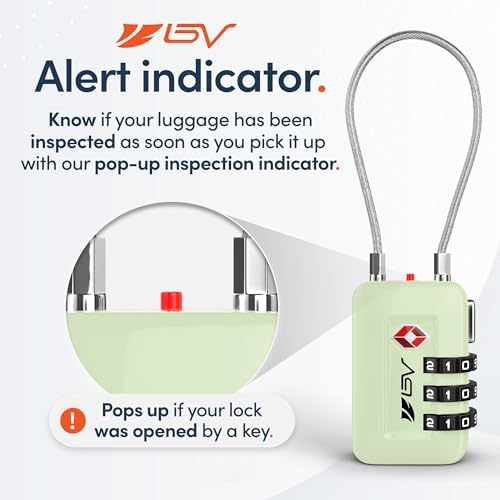 TSA Accepted Luggage Travel Lock, Set-Your-Own Combination Lock for School Gym Locker, Luggage Suitcase Baggage Locks, Filing Cabinets, Toolbox, Case (Mint Green, 4 Pack) - Image 5