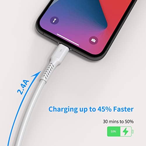 4 inches iPhone Charger Cord Short, 5Pack Small USB A to Lightning Cable Fast Charging Compatible with Apple iPhone 13 12 11 Pro Max Xs X 8 Plus SE2, iPad Air/Mini, Portable Charger - Image 5