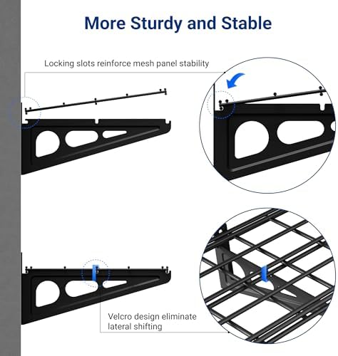 FLEXIMOUNTS 2-Pack 1x4ft 12-inch-by-48-inch Wall Shelf Garage Storage Rack Wall Mounted Floating Shelves, Black, Classic Series - Image 4