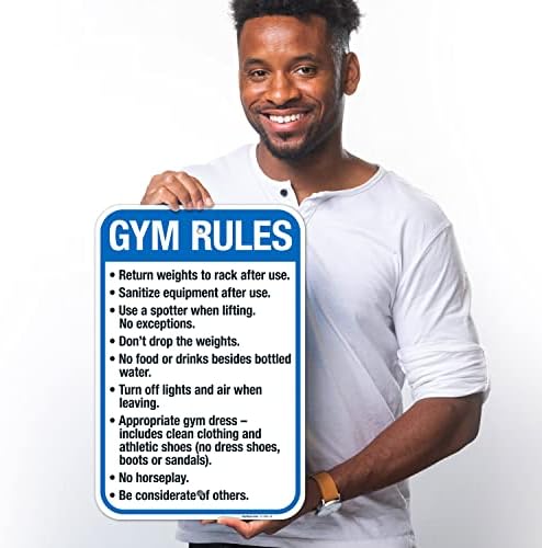 Gym Rules Return Weights to Rack After Use Sanitize Equipment After Use - Image 2