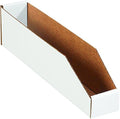 Partners Brand PBINBWZ318 Open Top Bin Boxes, 3" x 18" x 4 1/2", Oyster White (Pack of 25) by Partners+Brand