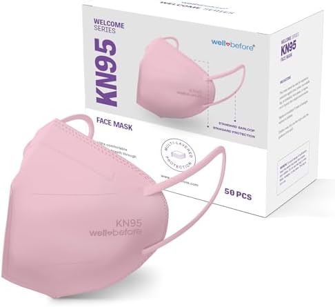 Well Before Welcome Series KN95 Face Mask, Regular, Pack of 50 by WellBefore