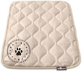 Paw Inspired Washable Padded Crate Mats for Dogs, Beige, 29x18 Inch by HOME