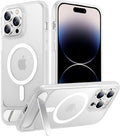 Temdan Magnetic Compatible with iPhone 14 Pro Max Case, [Built-in Invisible Kickstand][Compatible with MagSafe] [Military Grade Shockproof] Slim Translucent Matte Phone Case for iPhone 14 Pro Max 6.7" by Temdan
