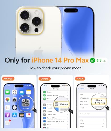 FNTCASE for iPhone 14 Pro Max Case, Fit for Magsafe, Glass Screen Protector - Image 2