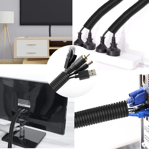 25FT - 1/2 Inch Split Wire Loom with Installation Tool - Black - Image 6
