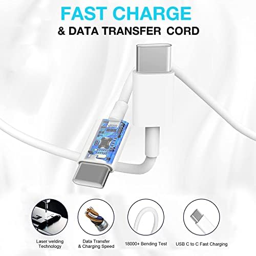 Long USB C Cable for iPhone 17 16 15 Charger,2Pack 20W USB C Charger Block - Image 5