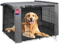 HiCaptain 42-Inch Dog Crate Cover with Mesh, Waterproof Kennel Cover, Grey by HiCaptain