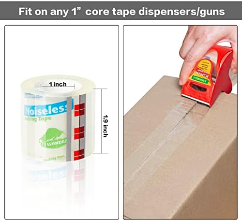 Packing Tape with Dispenser, Noiseless Packaging Tape for Shipping Moving - Image 6