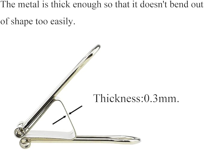 HAHIYO Binder Clips Paper Clamps Spring Steel Sturdy 0.98 inches Width 0.31 - Image 3