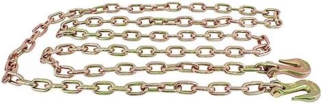 2 Pack 5/16 Inch x 20 FT Grade 70 Binder Chain with Clevis Grab Hooks - G70 Transport Tow Chain - 4,700 Lbs Working Load Limit - Image 2