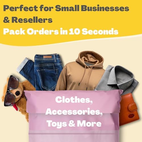 Shipping Bags (12 Pack) with Label Pouch - 14x18 & 18x24 - Poly Mailers for Clothes, Self-Seal Plastic Mailing Envelopes - Tear & Water-Resistant Packaging Bags for Clothing, Not Padded - Image 6