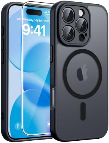 FNTCASE for iPhone 16 Pro Max Case, Fit for Magsafe, Glass Screen Protector by FNTCASE