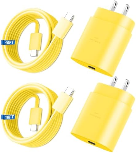 Super Fast Charger Type C, 25W USB C Wall Charger Fast Charging 10FT Cable by Vilive