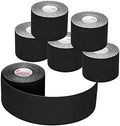 6 Rolls Kinesiology Tape Athletic Tape Sport Tape, Lychee Supports & Protects Muscles, Waterproof and Latex Free, Breathable Elastic for Sport Activity (Black) by Lychee