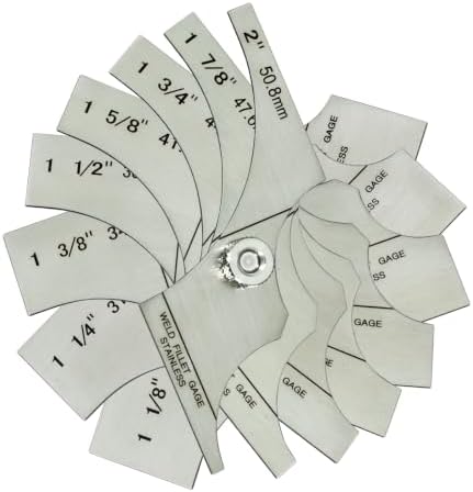 RIVERWELD 8 Piece Fillet Weld Set 1-1/8" increments to 2" Inch RL Gauge by RIVERWELD