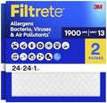 Filtrete 24x24x1 Air Filter, MERV 13, MPR 1900, 2 HVAC Filters by Filtrete