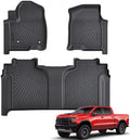 Floor Mats for 2019-2026 Chevy Silverado GMC Sierra 1500 Crew Cab, Chevrolet Silverado/Sierra 2500 HD/3500 HD Crew Cab TPE All Weather Protection Car Floor Liners Accessories by SANBAN-AXE