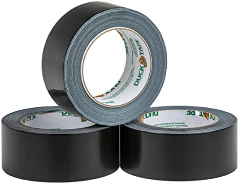 Duck Color Duct Tape 3-Pack, 1.88 Inches x 30 Yards, 90 Yards Total, 3-Roll Pack, Black, 3 Piece (242913) by DuckBrand