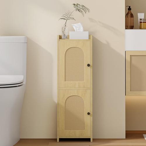 Hzuaneri Bathroom Storage Cabinet, Small Corner Floor Cabinet with 2 Doors by Hzuaneri