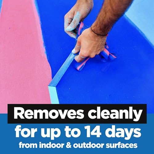 ScotchBlue Original Multi-Surface Painters Tape, 1 Inch Wide (0.94 in. x 60 Yds), 3 Rolls, Blue, Paint Tape Protects and Removes Easily, Masking Tape for Indoor and Outdoor Use (2090-24EC3) - Image 5