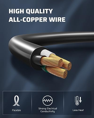 DEWENWILS Extension Cord 6 FT, 16/3 SJTW, Black, ETL Listed, 1 Pack - Image 7