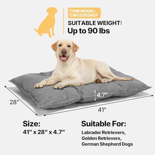 Veehoo Indestructible Dog Bed for Crate, Chew Proof Dog Crate Pad, 41"x28" - Image 5