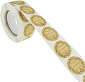 HAHIYO 1Inch 500Pcs Natural Brown Kraft Label Sticker Roll - Round, Blank, Permanent Adhesive Dot Sticker for Jar, Canning, Price Tag, Store Organization by HAHIYO