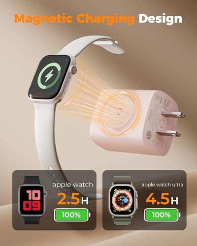 TESSAN Charging Blocks for Apple Watch Charger, USB C Charger Block 3-in-1 - Image 4