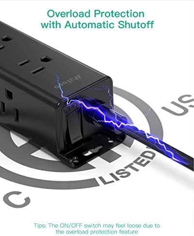 Surge Protector Power Strip, 12 Widely Spaced Multi Outlets on 3 Sides - Image 4