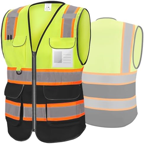 TICONN High Visibility Reflective Safety Vest for Men & Women, ANSI Class 2 by TICONN