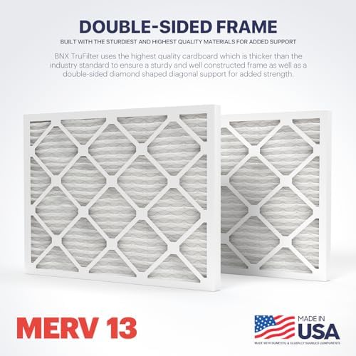 BNX TruFilter 24x30x1 Air Filter MERV 13 (4-Pack) - MADE IN USA - Electrostatic Pleated Air Conditioner HVAC AC Furnace Filters for Allergies, Pollen, Mold, Bacteria, Smoke, Allergen, MPR 1900 FPR 10 - Image 4