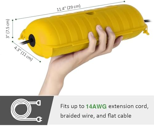 Flemoon Outdoor Extension Cord Safety Cover, IP44 Waterproof Electrical Box - Image 3